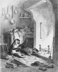 Der Affe und die Katze, 1868